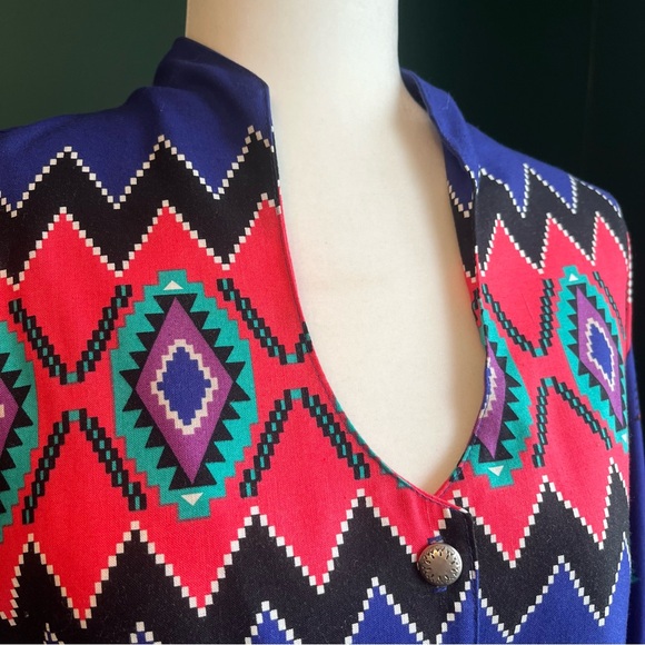 Vintage 90’s Roughrider Western Shirt Aztec Cowgirl Country Top - Picture 13 of 13